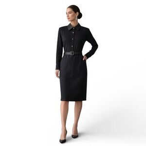 St. John Black Dress • Chic Evening Event • Modern Cocktail Style • Size 2 NWT